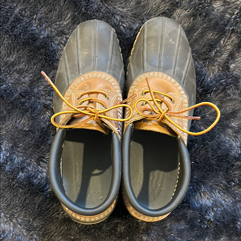 Brown and Black Duck Boots